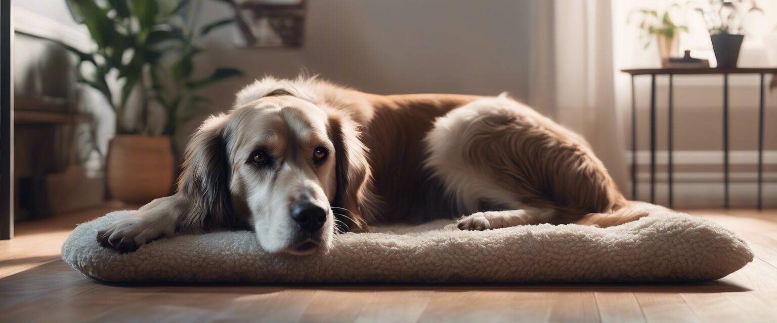 Calm dog in a safe environment