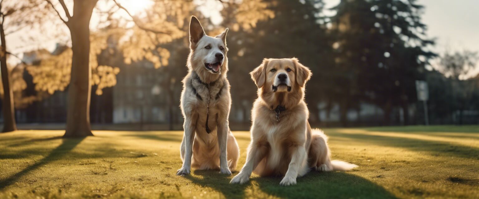 Dog training outdoors