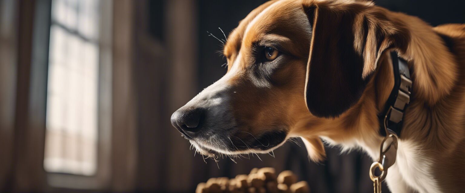 Dog receiving a treat